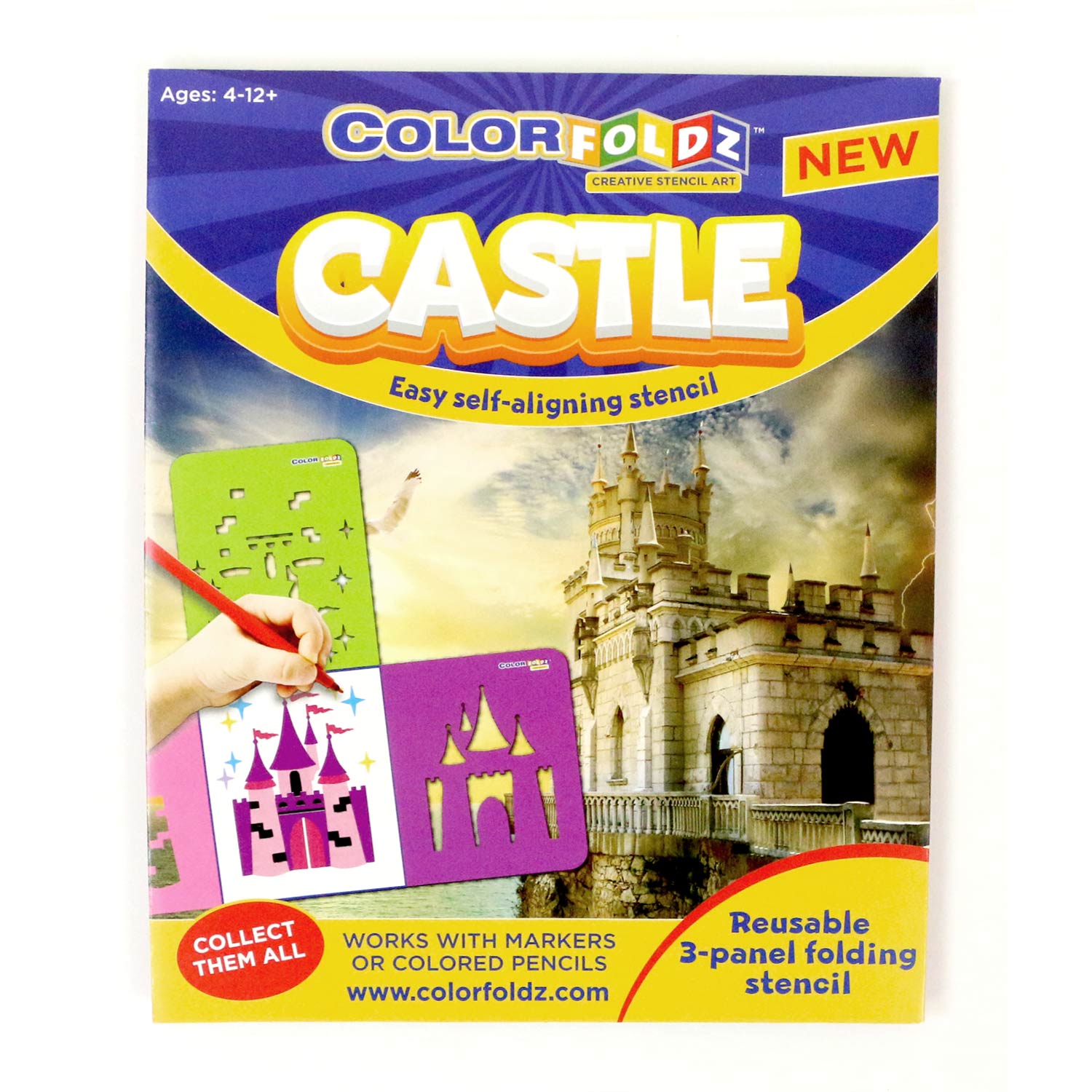 castle stencil colorfoldz