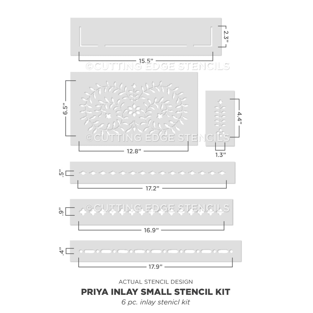 priya inlay furniture small stencil kit actual image