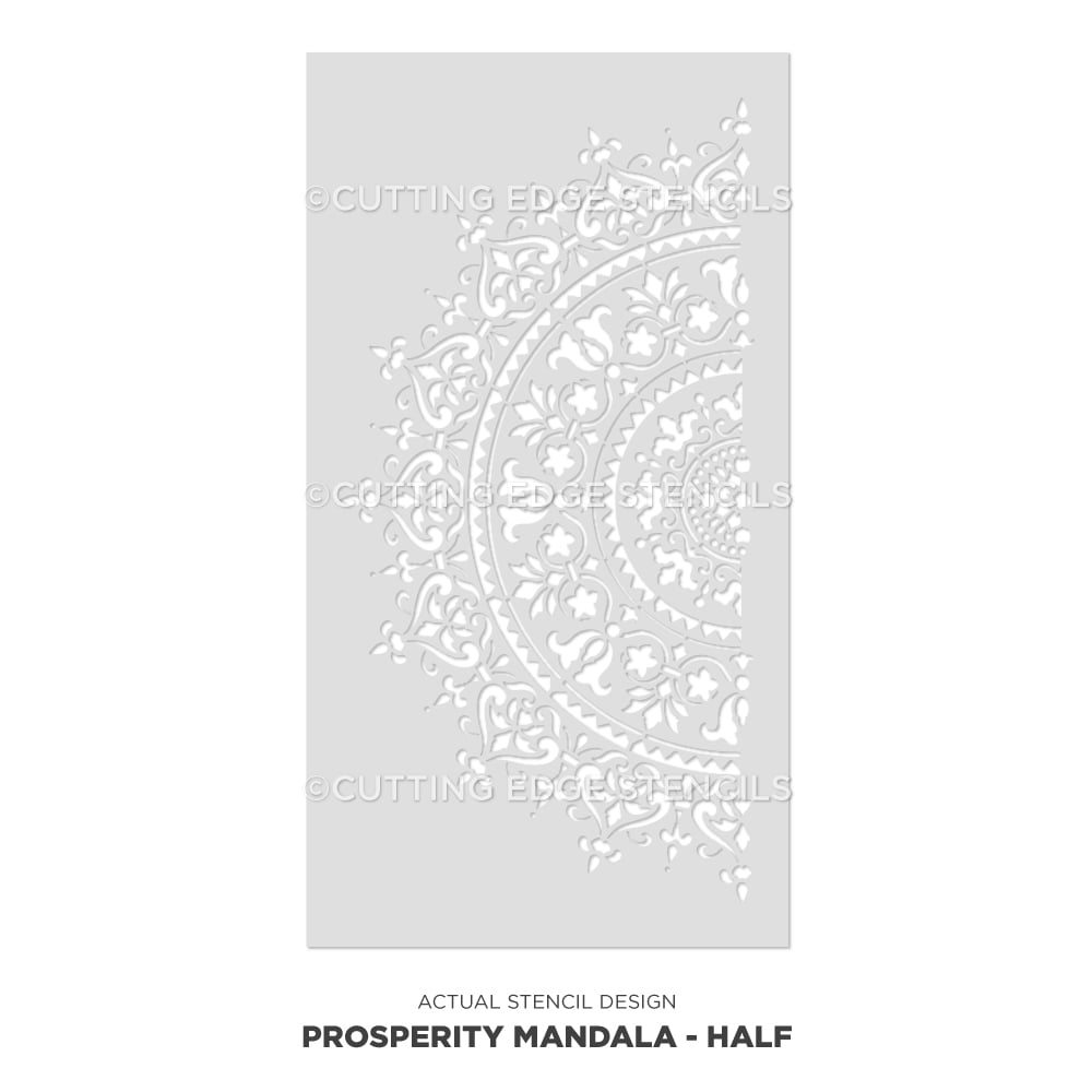 Prosperity Mandala Design Wall-Stencil Half