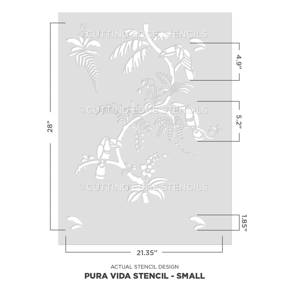 tropical toucan wall design small scale