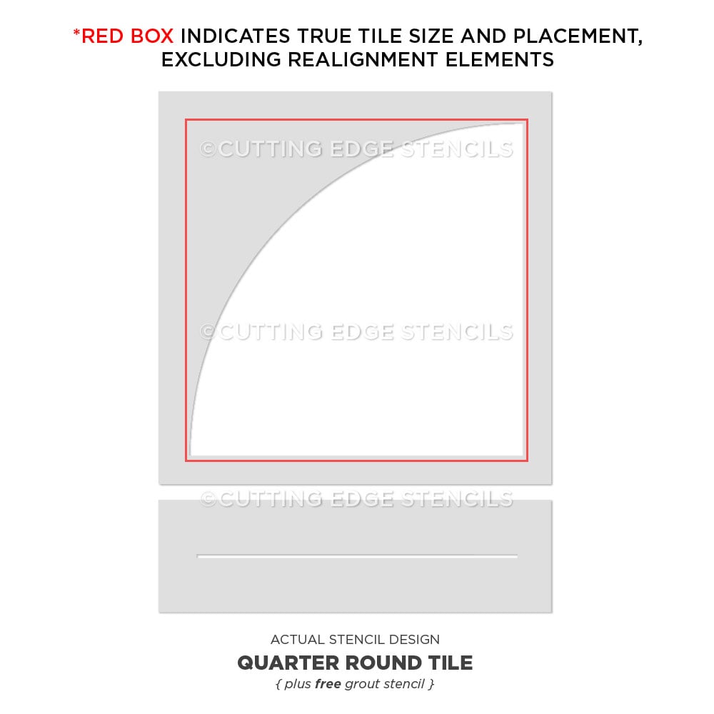 quarter round tile stencil for floors actual 