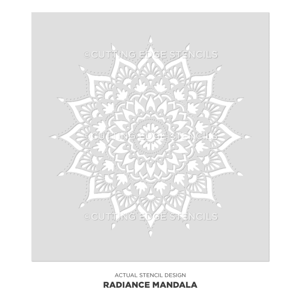 Radiance Mandala Decals Wall Stencil Mandalas Actual