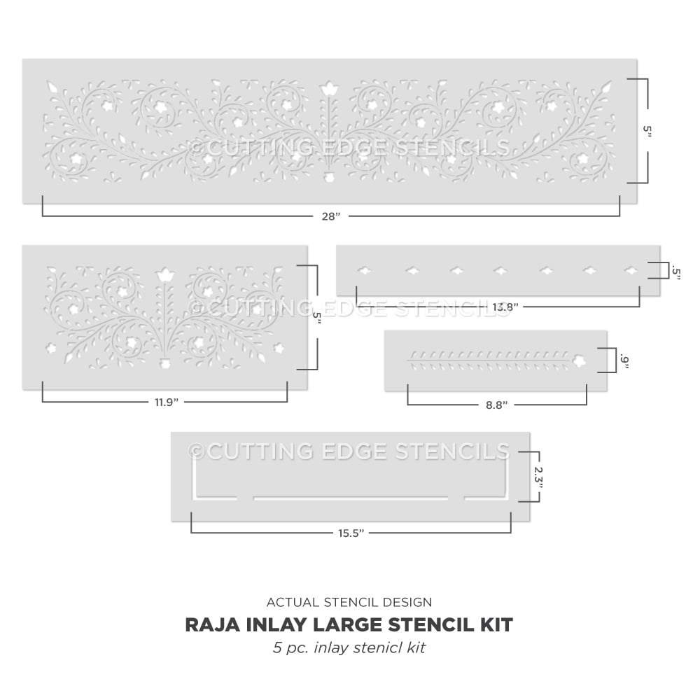 raja inlay furniture large stencil kit actual image