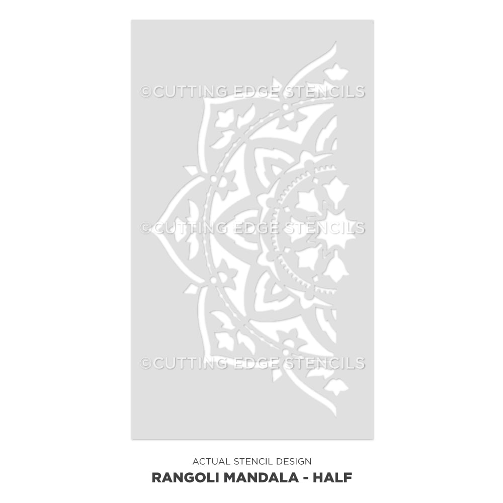 Rangoli mandala wall art stencil actual