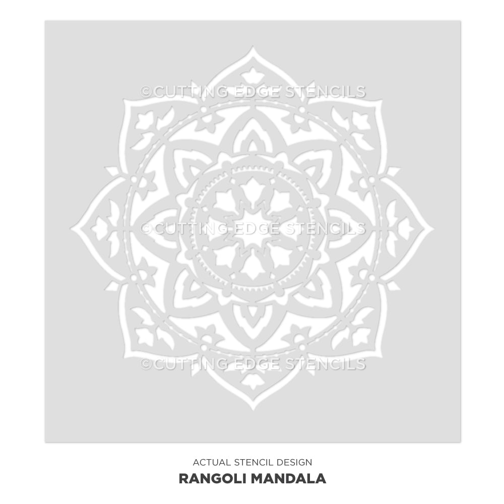 Rangoli mandala stencil yoga wall art actual