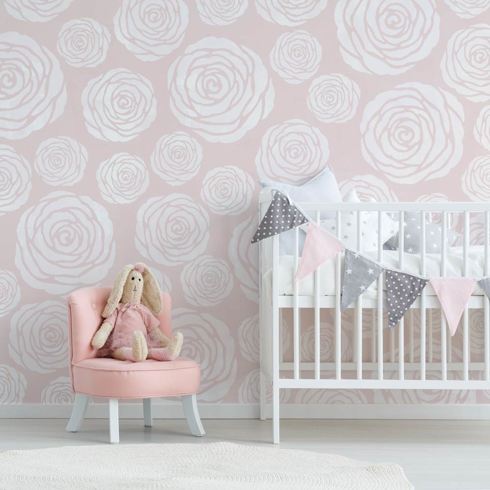 Roses Wall Stencil for Nursery