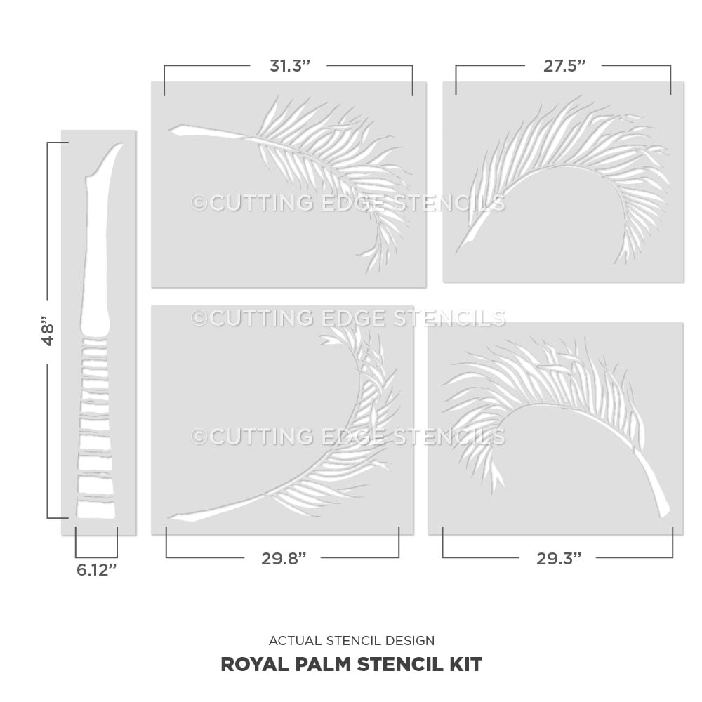 royal palm stencil kit dimensions