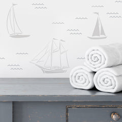 Small Sailboat Wall Pattern Stencil Kit