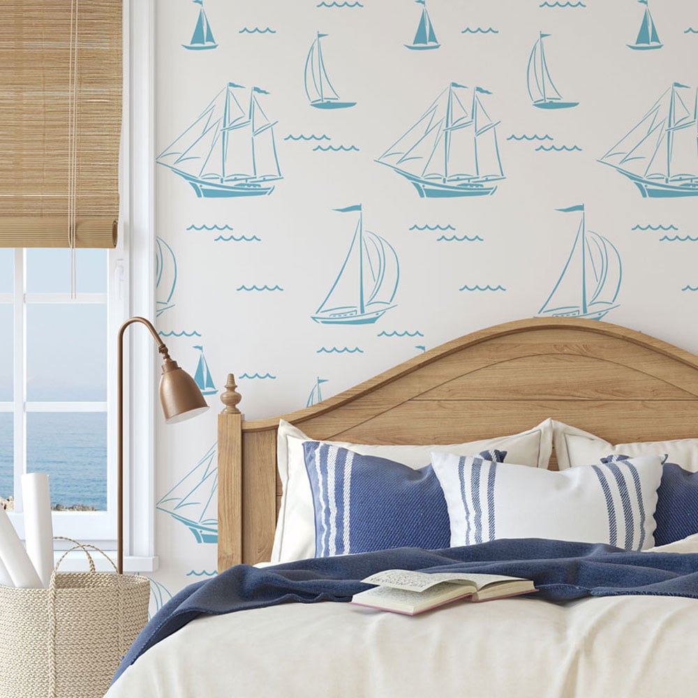 nautical boat wall stencil