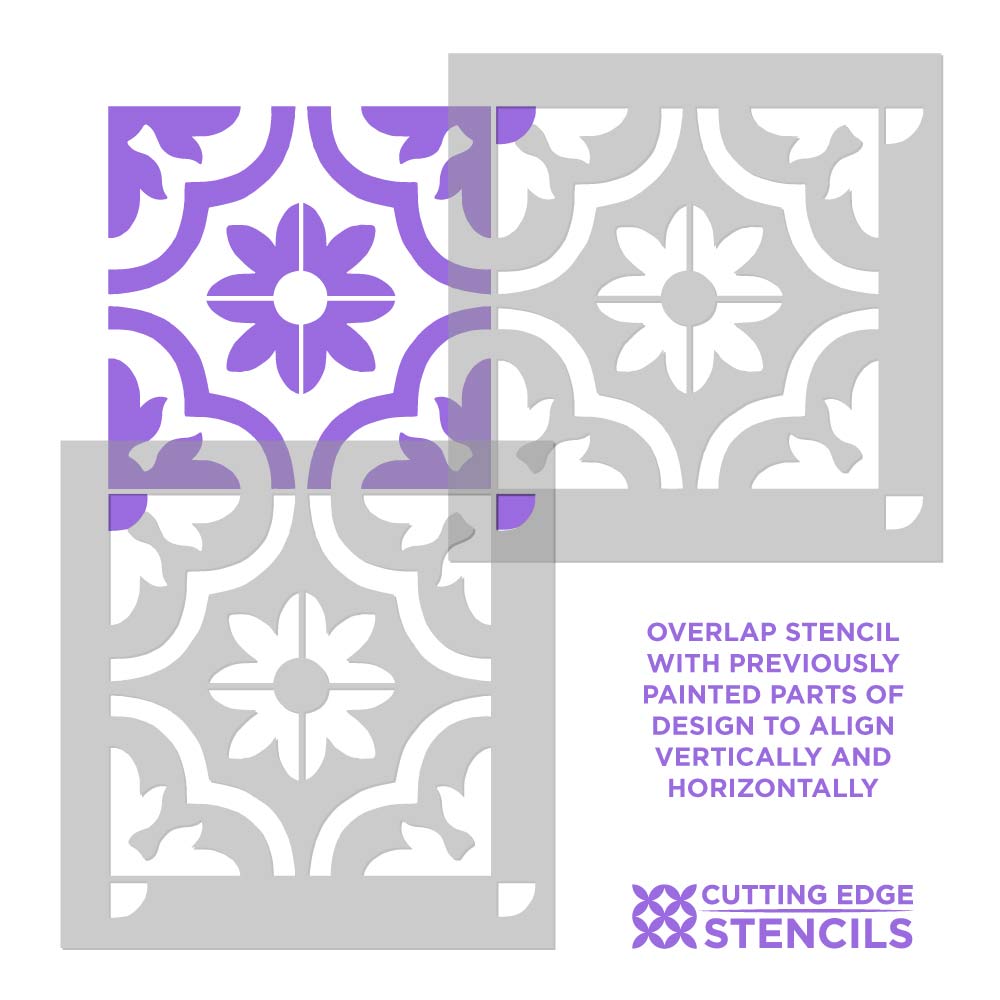 How to stencil a tile stencils