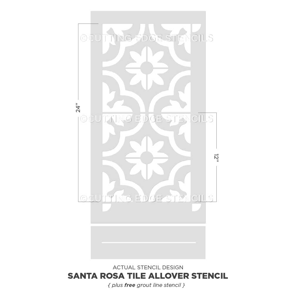 Santa Rosa Tile Stencil