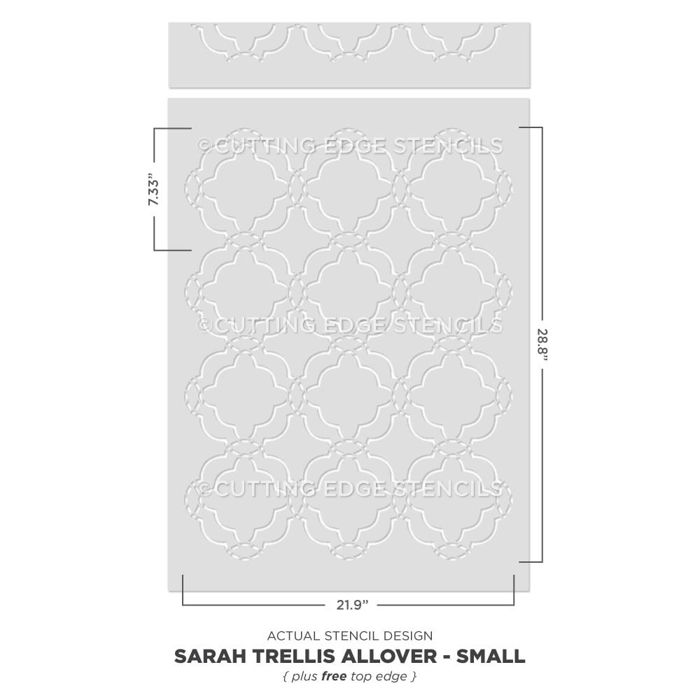 Sarah Trellis Stencil Moroccan Trellis Wallpaper Design