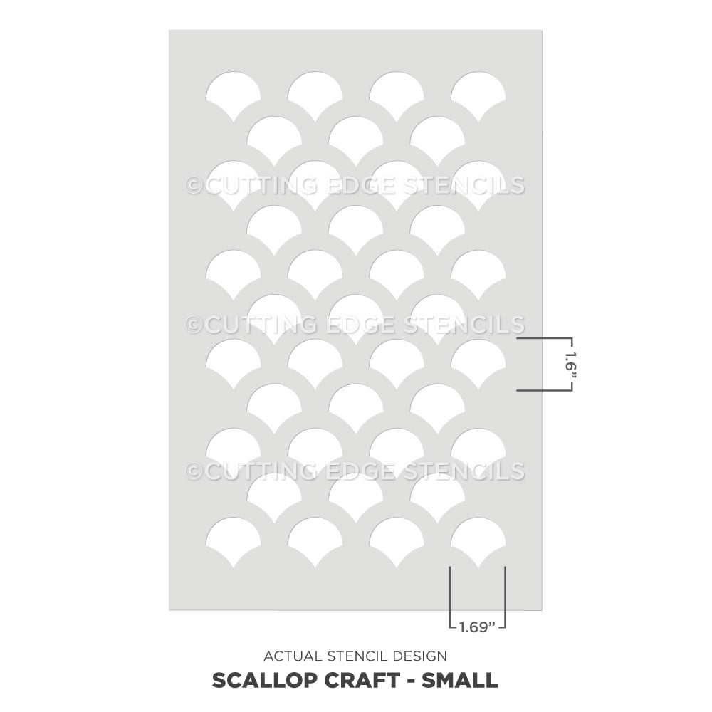 Scallop craft nautical stencil