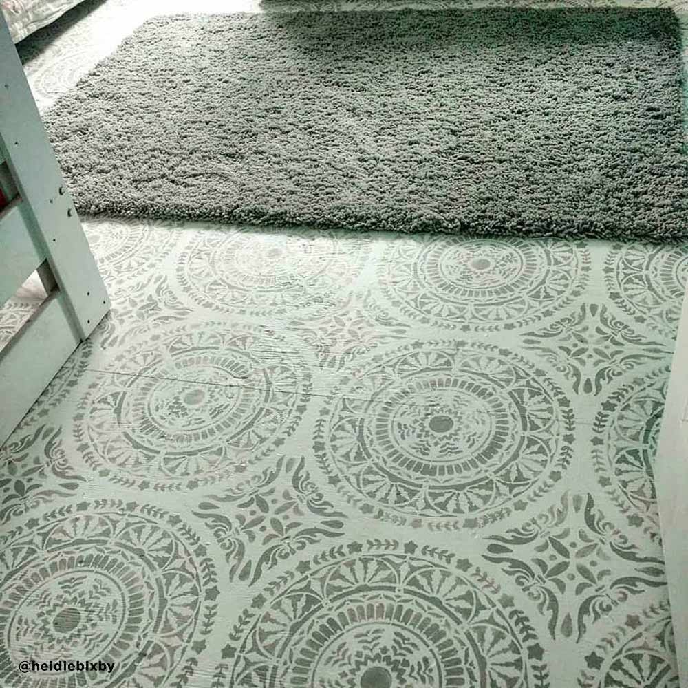 stenciled floor