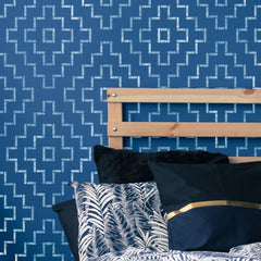 Shibori Stitch Wall Stencil