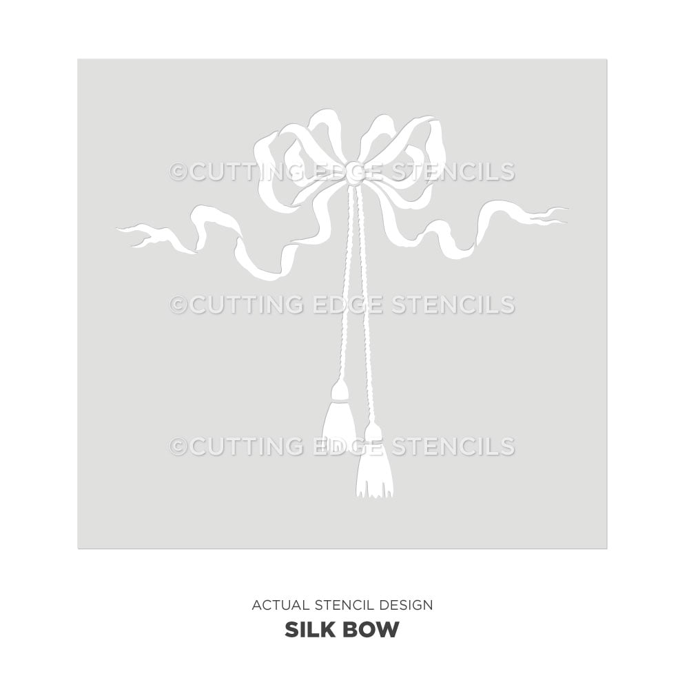 silk bow actual stencil design