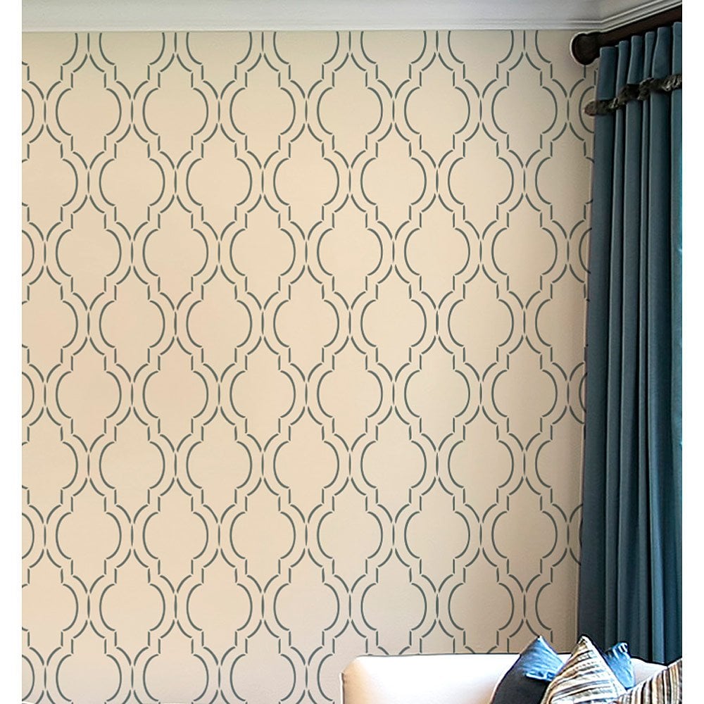 trellis stencil moroccan design