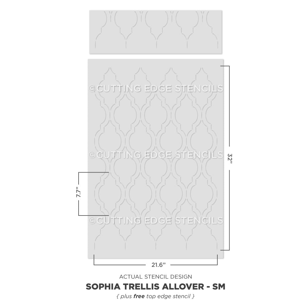 moroccan trellis stencil