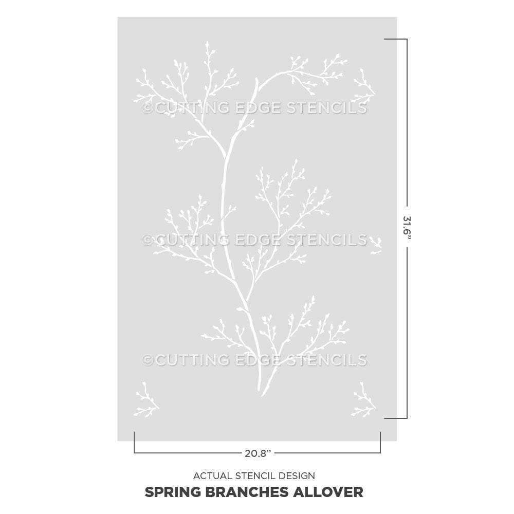 Spring Branches Wall Stencil