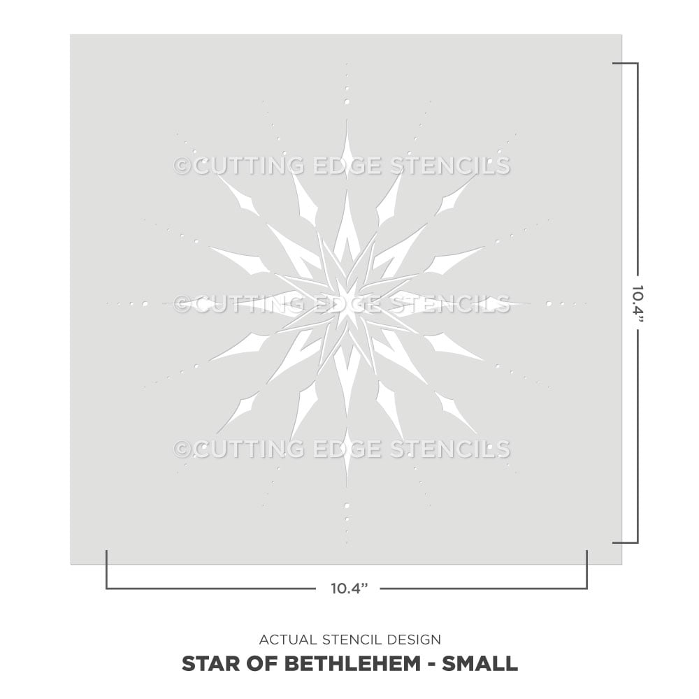 star of Bethlehem wall art actual stencil image small