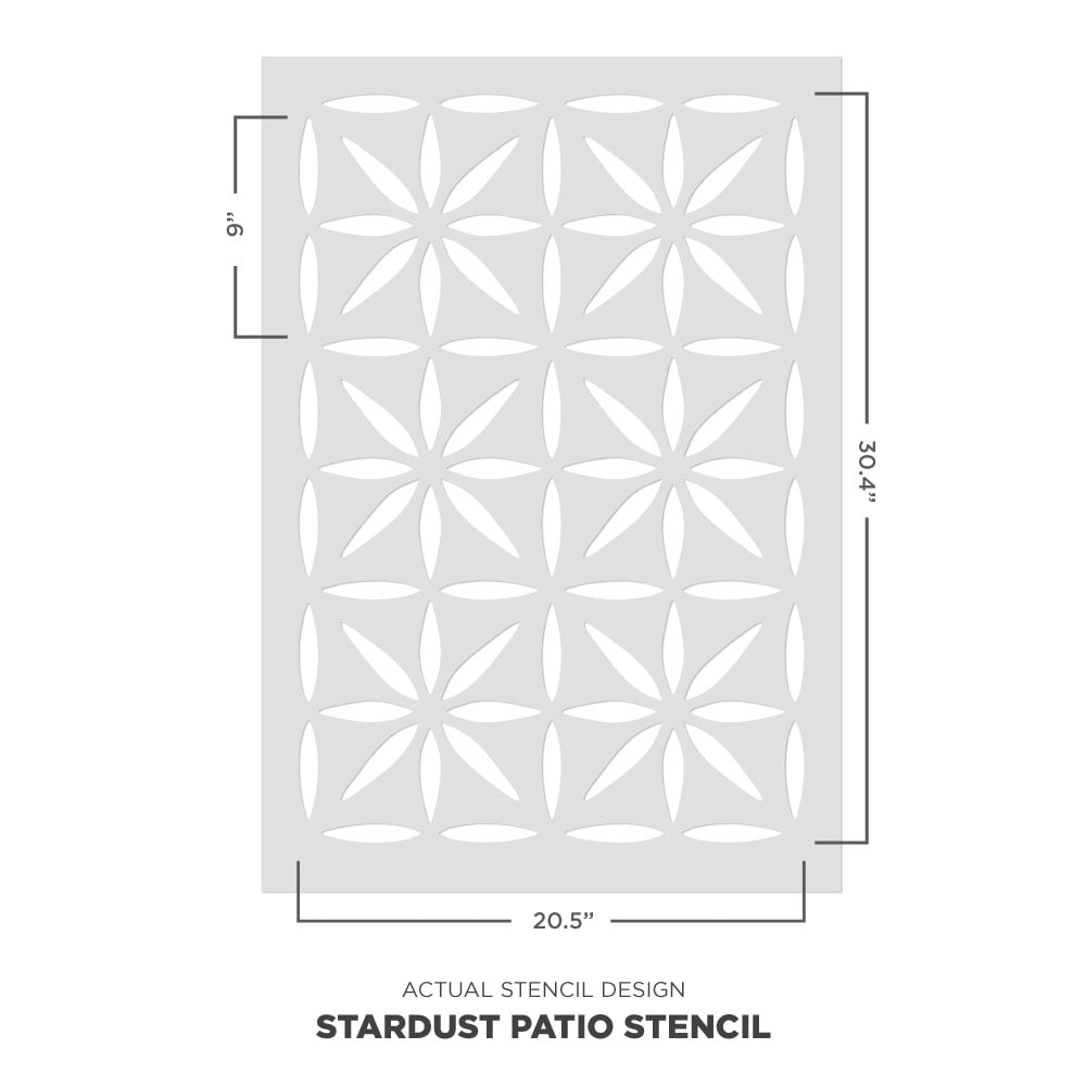 stardust patio stencil stencil for floors and cement actual stencil image