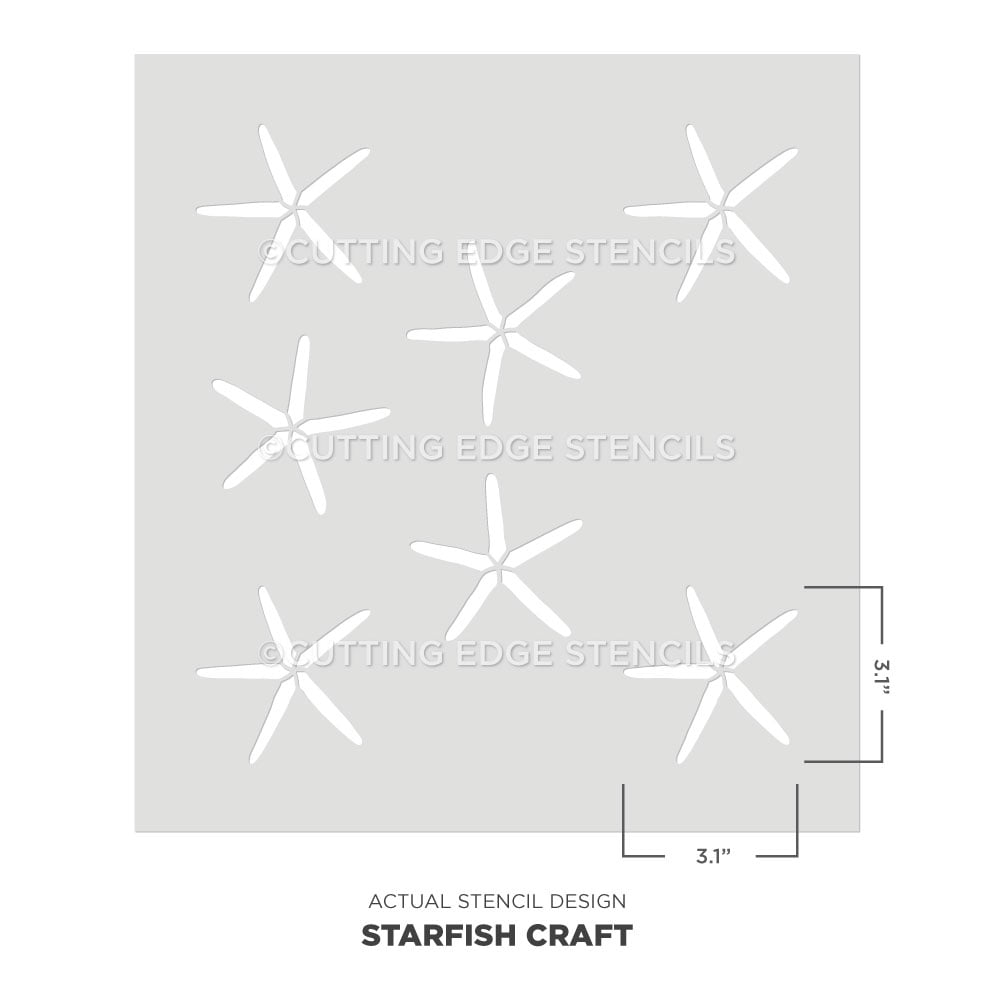 starfish craft stencil pattern nautical decor