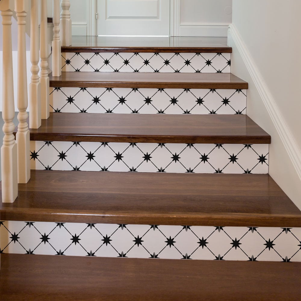 starlet tile stencil star risers food flooring