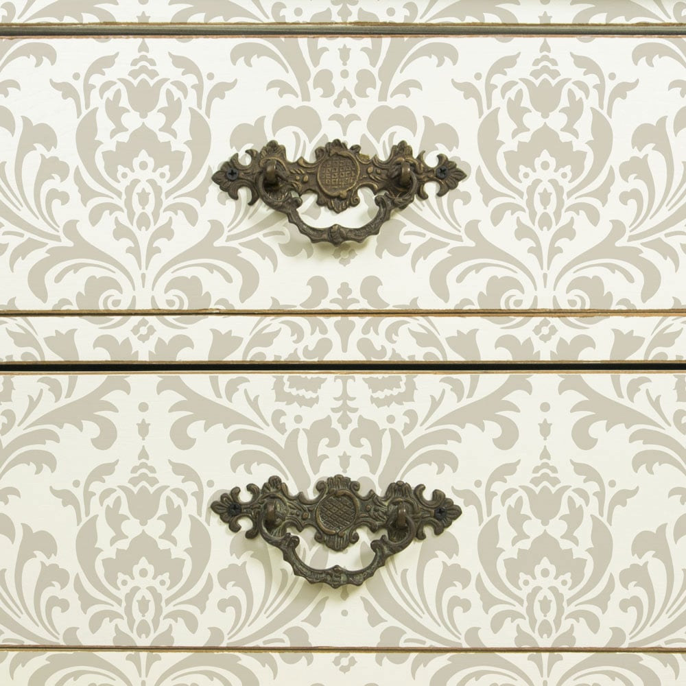 Stenciled-Chest-Drawers-Furniture-Stencil-Anna-Damask