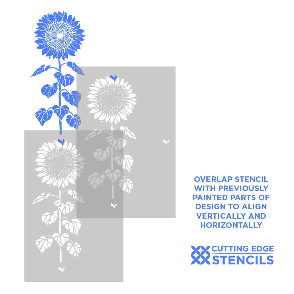 sunflower stencil how to paint