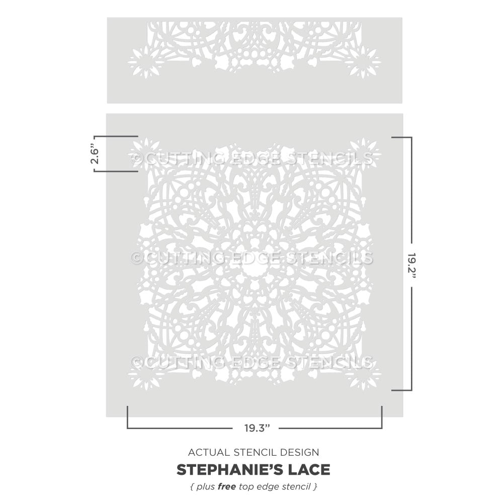 stephanie's lace stencil for walls damask pattern