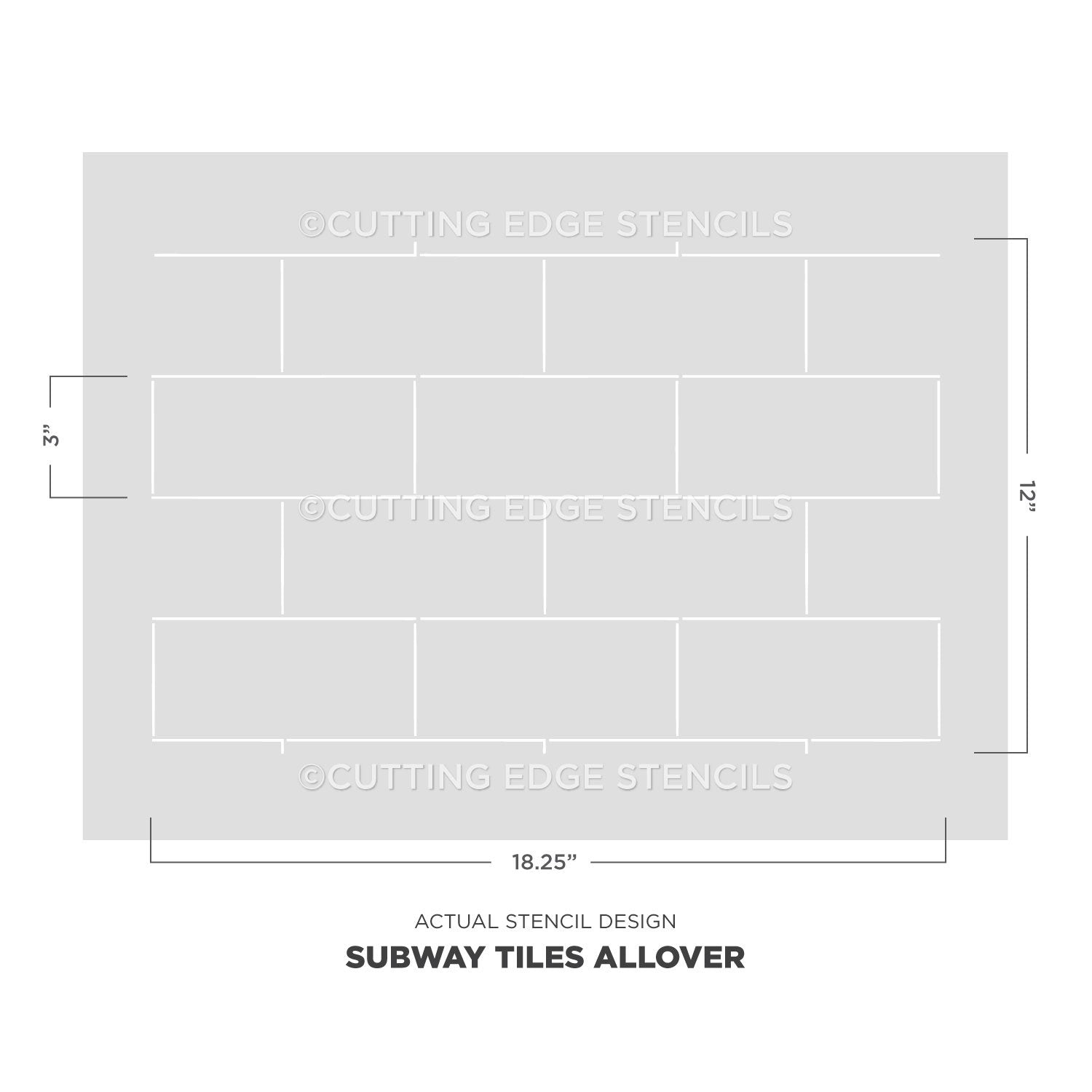 subway tile stencil