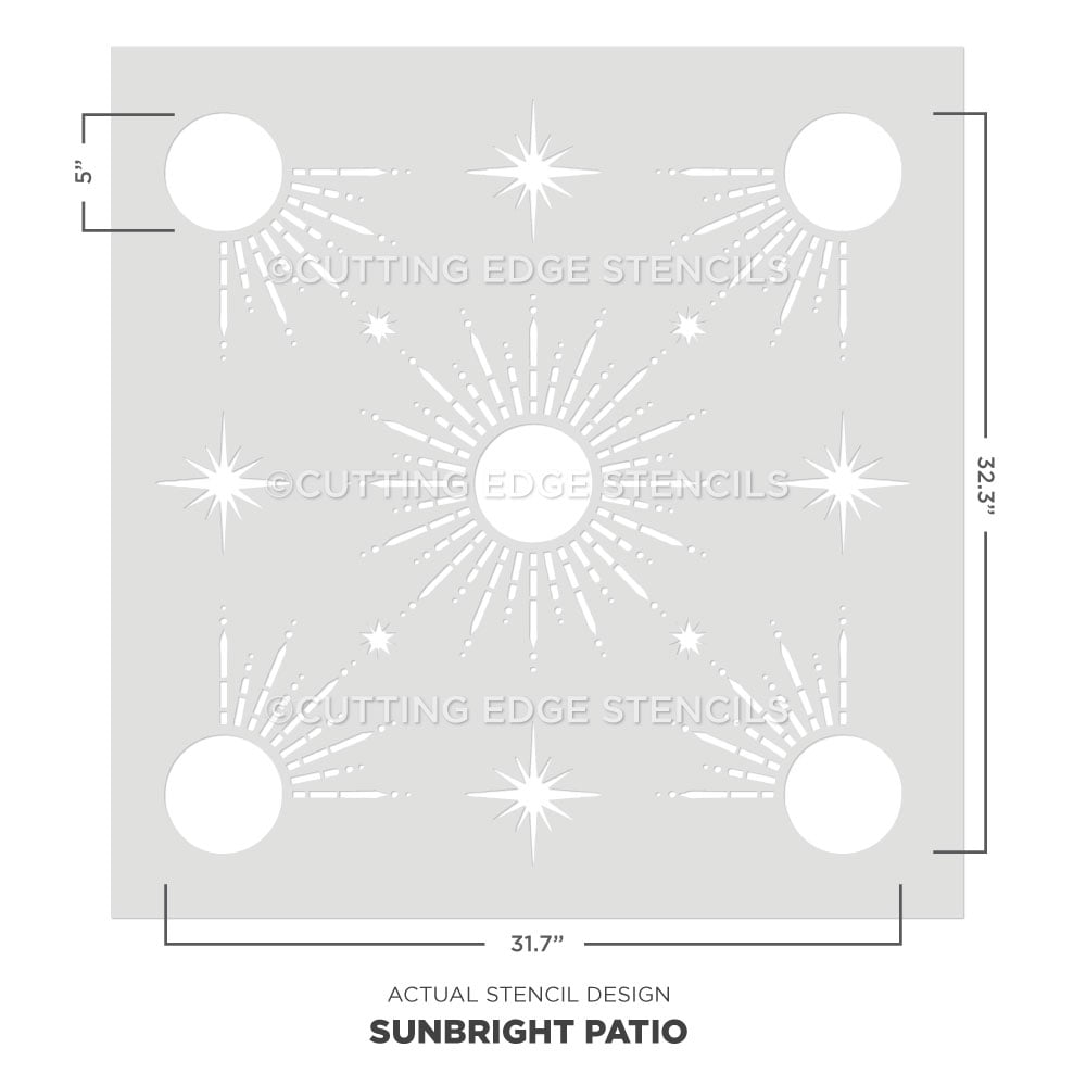 sunbright actual stencil image patio stencil design