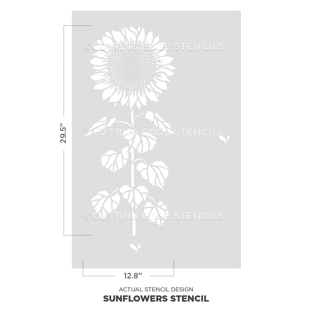 sunflower stencil