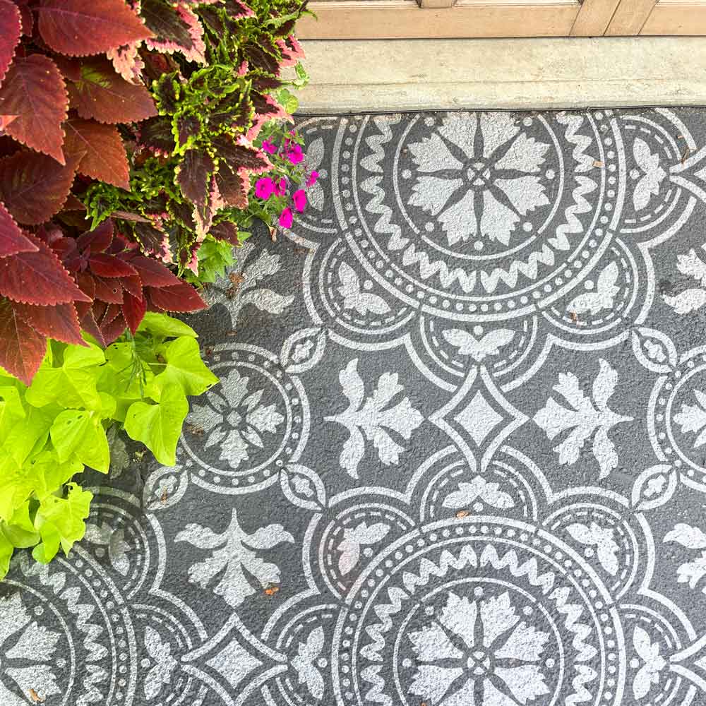 tangier concrete patio stencil for floors