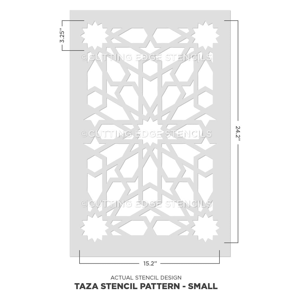 Taza Stencil for Walls and Floors Size Small