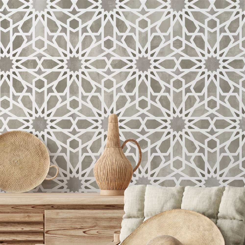 taza wall stencil kitchen neutral stencil walls