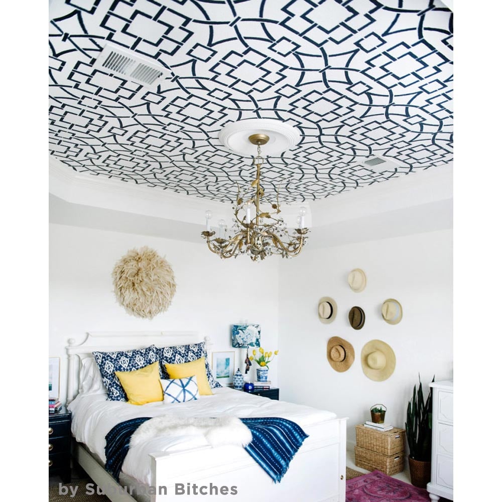 statement ceiling stencil