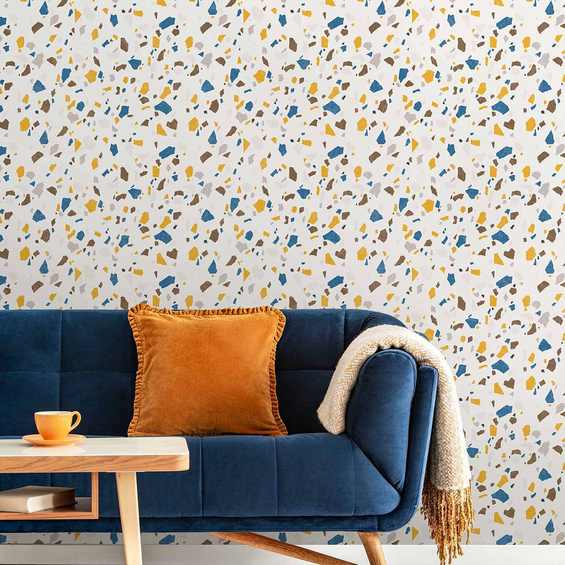 Terrazzo Stencil - Large Wall Stencils Instead Of Wallpaper