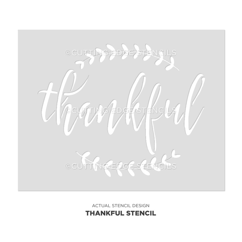 thankful sign stencil actual image