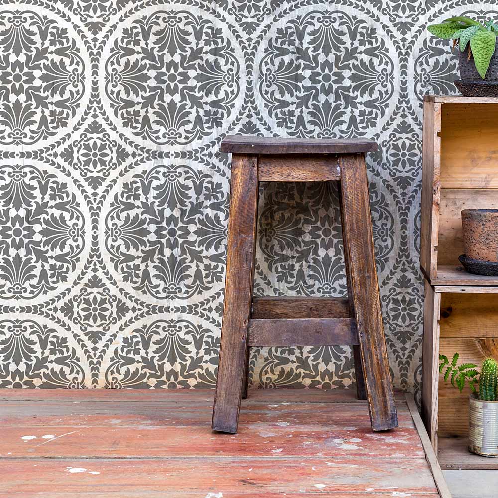 penelope wall cement tile stencil diy