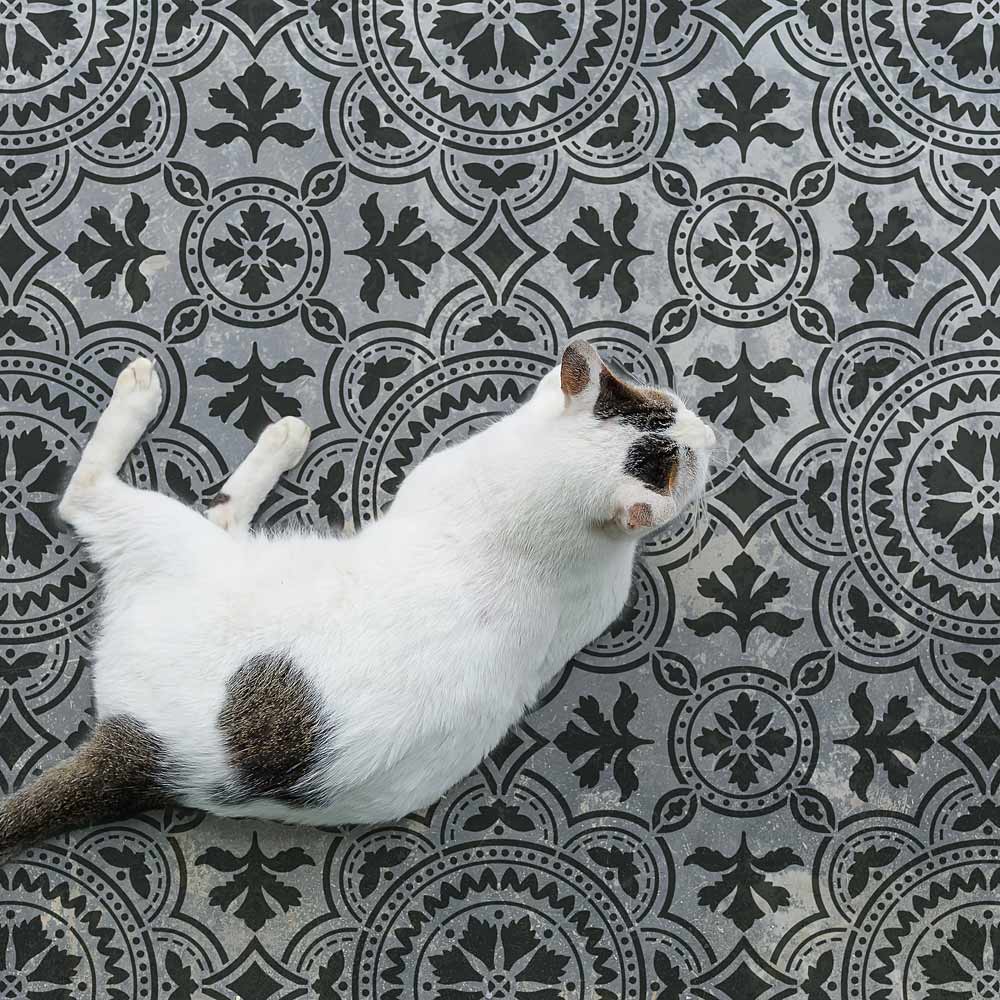 tile floor stencil tangier moroccan morocco cement tile