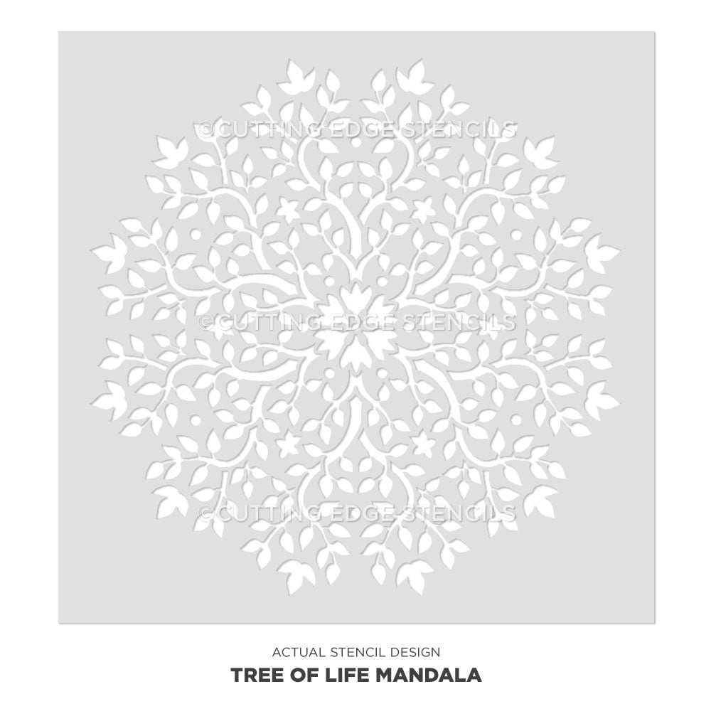 tree of life mandala stencil