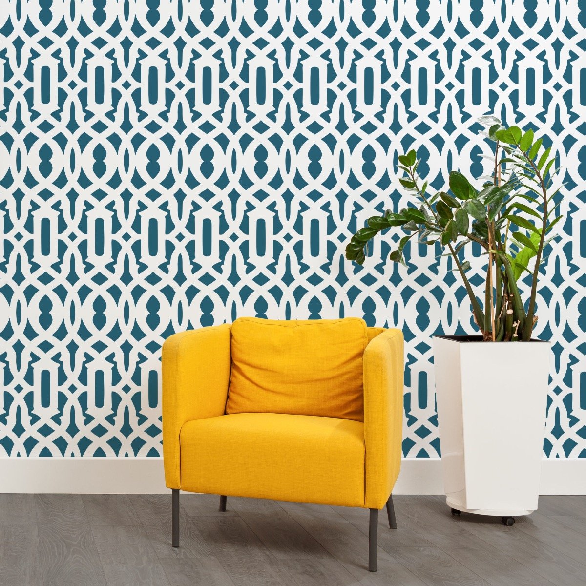 Modern Trellis Wall Stencil