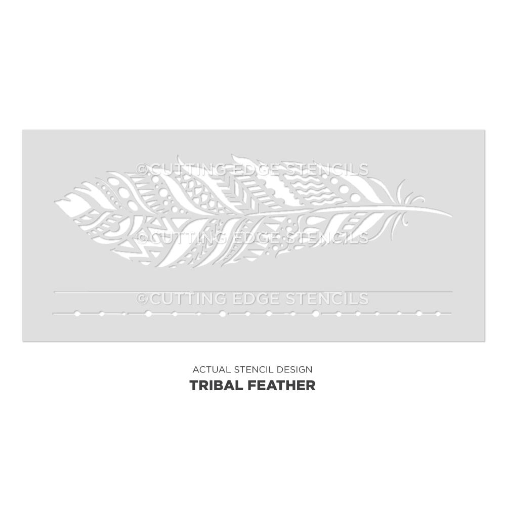 Tribal Feather Sign Stencil Craft DIY Stenciling