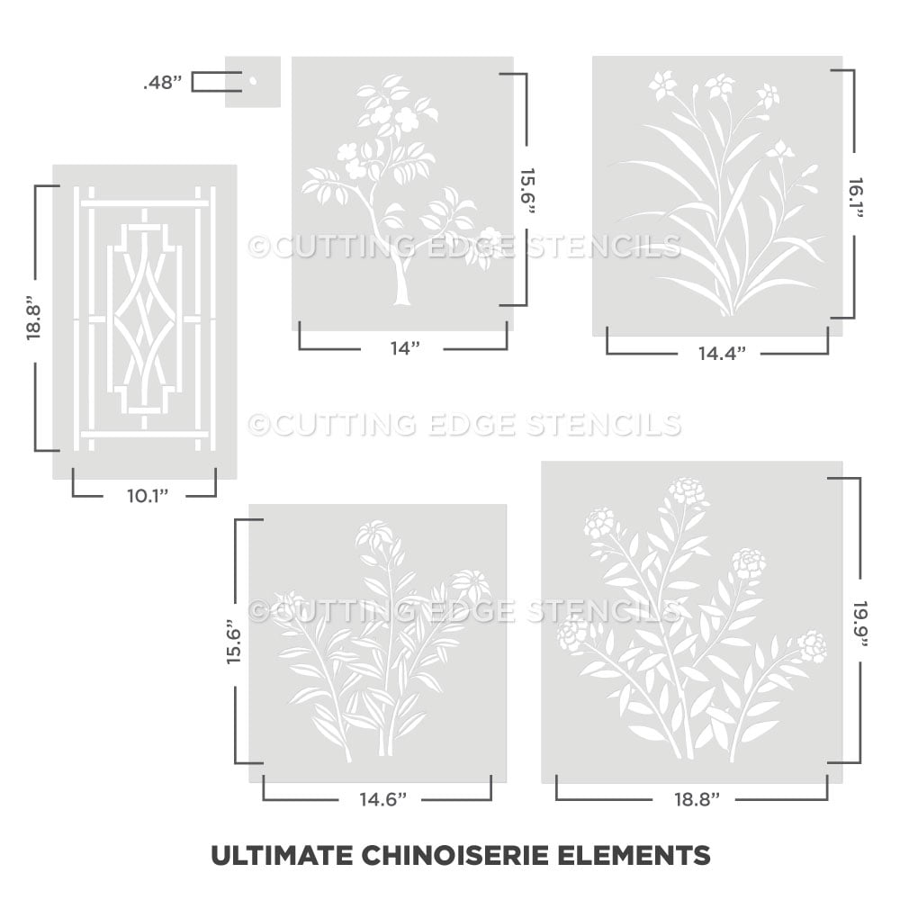 Ultimate Chinoiserie Stencil Kit