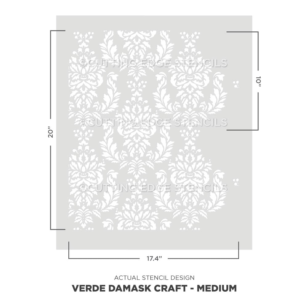 verde damask stencil for crafts