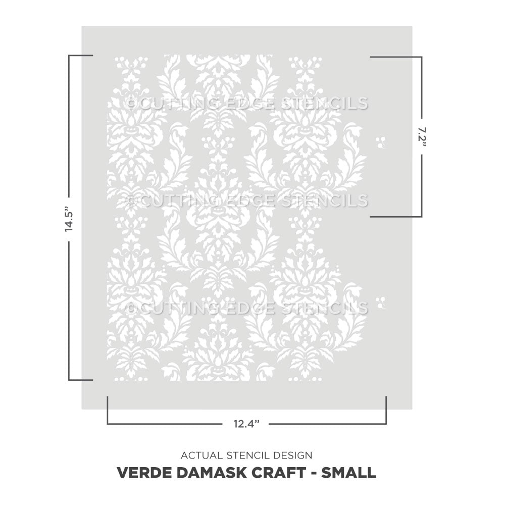 verde damask stencil for crafts and furniture