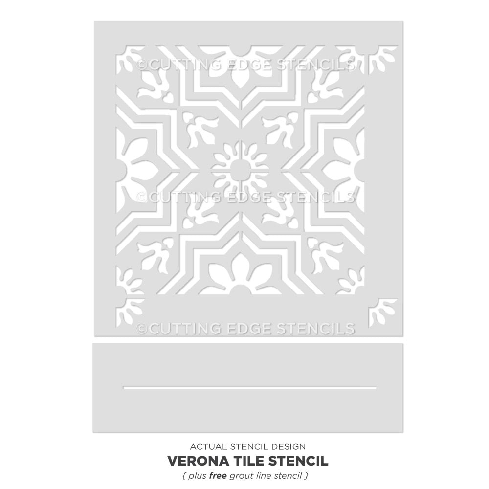 Tile stencil for floors