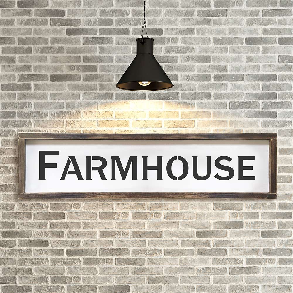 wall art stencil farmhouse vintage farm sign diy