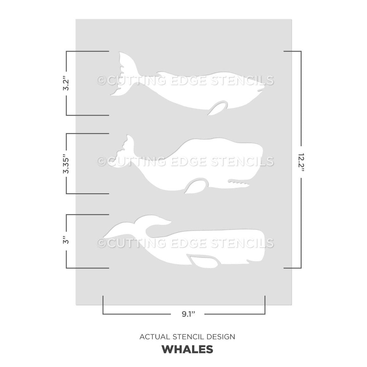 whales stencil kit actual stencil image